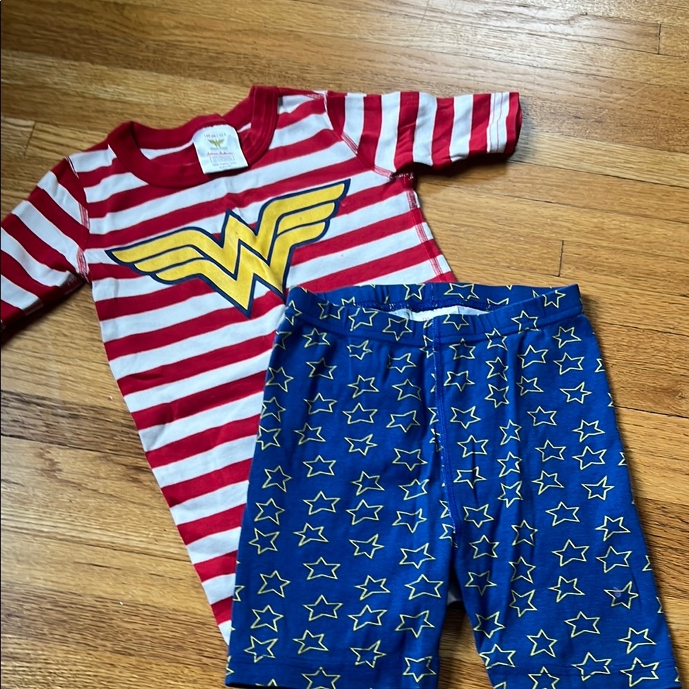 Wonder Woman Striped Top and Star shorts Set